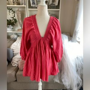 Free people watermelon wedge summer dress